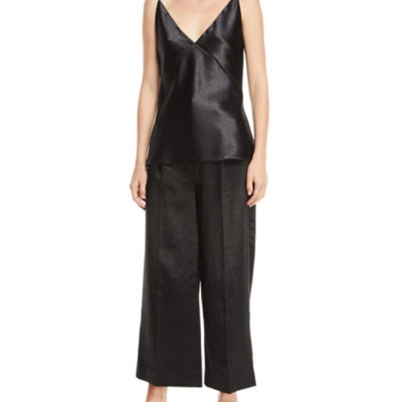 NWT Vince Metallic Satin Crop Wide Leg Pant - Picture 4 of 10